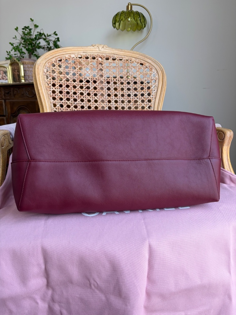 Mansur Gavriel Large Maxi Candy Hobo Leather Bag Red Oxblood - Picture 7 of 12